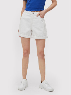 Vila Vila Szorty jeansowe Pina 14074944 Biały Relaxed Fit