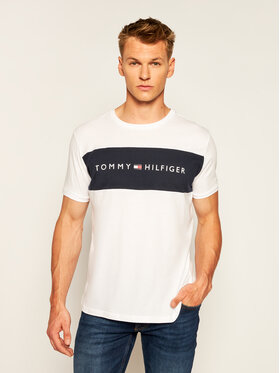 Tommy Hilfiger Tommy Hilfiger T-Shirt Logo Flag UM0UM01170 Λευκό Regular Fit