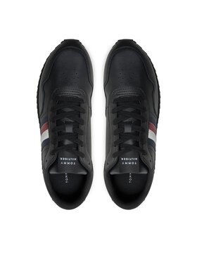 Tommy Hilfiger Superge Runner Evo Lth Mix Ess FM0FM05121 Črna