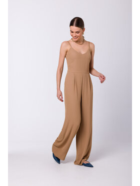 Stylove Stylove Kombinezon S333 Beżowy Regular Fit