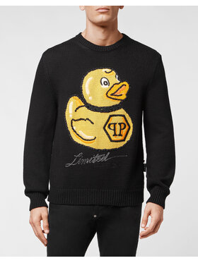 PHILIPP PLEIN PHILIPP PLEIN Sveter 5009 Čierna Regular Fit