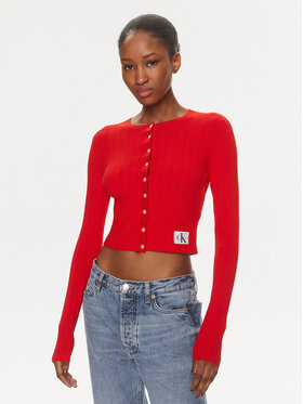 Calvin Klein Jeans Calvin Klein Jeans Kardigan J20J223149 Czerwony Slim Fit