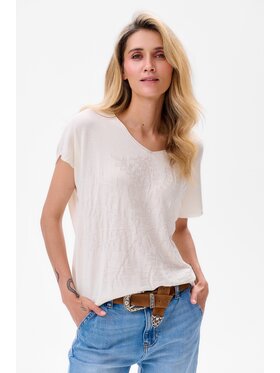 blue shadow blue shadow Bluzka Tutti Écru Regular Fit