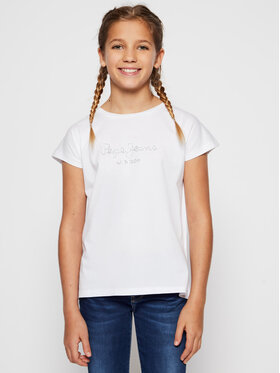 Pepe Jeans Pepe Jeans Футболка Nuria PG502460 Білий Regular Fit
