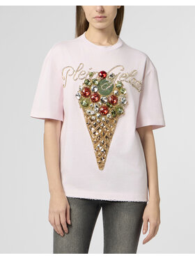 PHILIPP PLEIN PHILIPP PLEIN Tričko 30534 Ružová Over Fit
