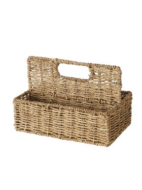 MIAhome MIAhome Kosz z trawy morskiej 21x20x30 cm MACE Brązowy