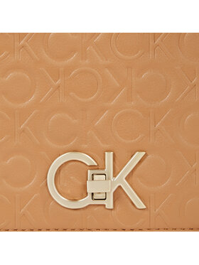 Calvin Klein Ročna Torba Re-Lock Double Gusett Xbody-Emb K60K611532 Rjava