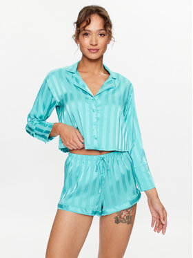 Hunkemöller Hunkemöller Zgornji del pižame 203163 Modra Comfortable Fit