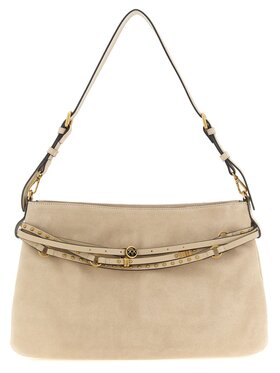 PINKO PINKO Torebka Beige Cowhide Shoulder Beżowy