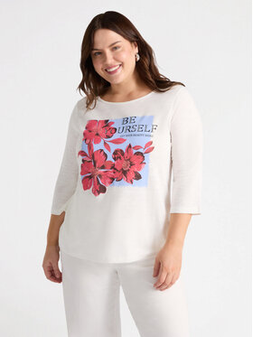 Fiorella Rubino Fiorella Rubino T-Shirt G094L008381N011 Biały Regular Fit