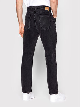 Americanos Jeans Hlače Montevideo Črna Tapered Leg