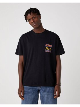 Wrangler Wrangler T-shirt SS TEXT TEE BLACK Nero Regular Fit