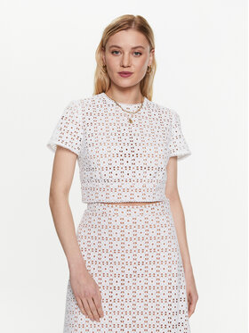 MICHAEL Michael Kors MICHAEL Michael Kors Top MS340HG8BK Bílá Slim Fit