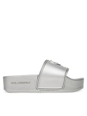KARL LAGERFELD KARL LAGERFELD Klapki Kondo Maxi KL80819M Srebrny