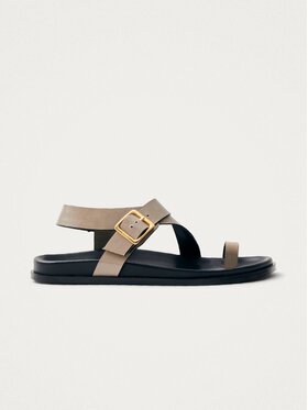 ALOHAS ALOHAS Sandały Siren Onix Stone Beige Leather Sandals Beżowy
