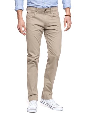 Lee Lee Spodnie materiałowe DAREN ZIP FLY Beżowy Straight Fit