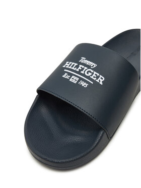 Tommy Hilfiger Natikače Embroid Hilfiger 85 Pool Slide FM0FM05342 Tamnoplava