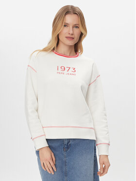 Pepe Jeans Pepe Jeans Sweatshirt Hache PL581398 Weiß Boxy Fit