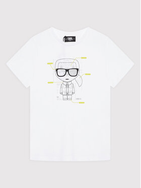 KARL LAGERFELD KARL LAGERFELD T-Shirt Z25364 D Weiß Regular Fit