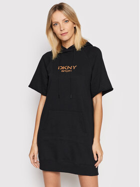 DKNY Sport DKNY Sport Úpletové šaty DP1D4494 Černá Regular Fit