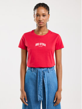 BIG STAR BIG STAR T-Shirt BENEA Czerwony Basic Fit