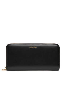 Calvin Klein Calvin Klein Portofel Mare de Damă Ck Large Zip Around LV04F1093G Negru
