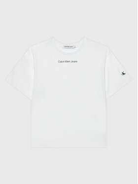 Calvin Klein Jeans Calvin Klein Jeans T-Shirt Logo Boxy IG0IG01536 Biały Regular Fit