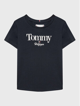 Tommy Hilfiger Tommy Hilfiger T-shirt Graphic Glitter KG0KG06821 D Tamnoplava Regular Fit
