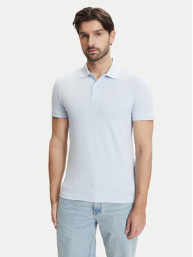 Lacoste Lacoste Тениска с яка и копчета PH5056 Светлосиньо Slim Fit