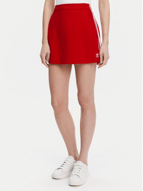 adidas adidas Спідниця трапеція adicolor 3-Stripes JD0282 Червоний Regular Fit