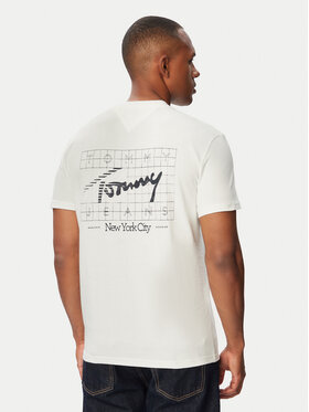 Tommy Jeans Tommy Jeans T-Shirt Sign DM0DM23177 Kremowy Regular Fit