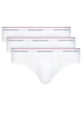 Dsquared2 Underwear Dsquared2 Underwear Komplet 3 par slipów DCX610040 Biały