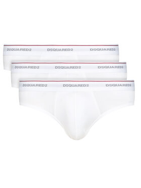 Dsquared2 Underwear Dsquared2 Underwear Súprava 3 kusov slipov DCX610040 Biela