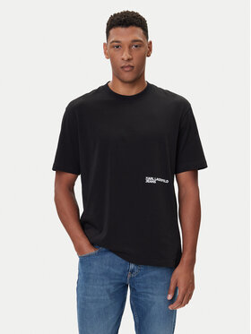 Karl Lagerfeld Jeans Karl Lagerfeld Jeans Tricou A4M17030 Negru Relaxed Fit