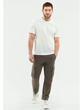 Volcano Volcano Spodnie cargo R-HAMPTER Zielony Regular Fit