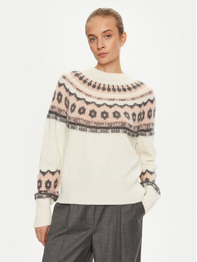 Marella Marella Džemper Dito 2423366182 Écru Relaxed Fit