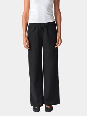 TeeShoppen TeeShoppen Spodnie materiałowe 'Basic Collection' Czarny Oversize