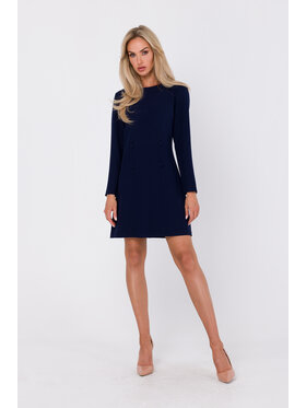 Made of Emotion Made of Emotion Koktejlové šaty M753 Tmavomodrá Modern Fit