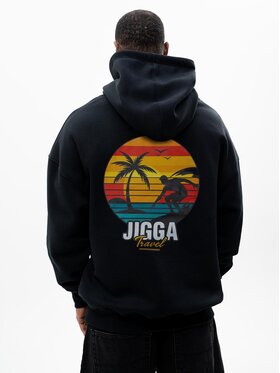 Jigga Wear Jigga Wear Bluza Szeroka luźna kangurka gruba 123526 Czarny Oversize