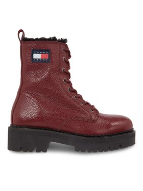 Tommy Jeans Tommy Jeans Μποτάκια Tjw Urban Tumbled Ltr Wl EN0EN02317 Μπορντό