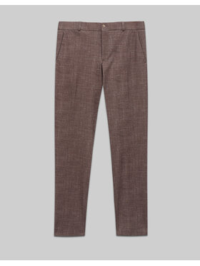 Borgio Borgio Spodnie garniturowe lumarzo_braz Brązowy Slim Fit