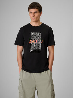 4F 4F T-Shirt TREKKING Czarny Regular Fit
