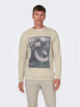 Only & Sons Only & Sons Bluza 22026379 Beżowy Regular Fit
