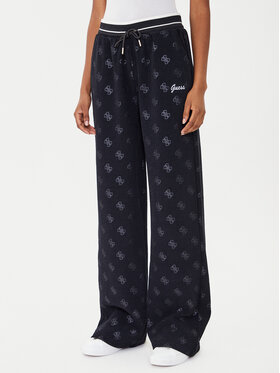Guess Guess Παντελόνι φόρμας V5BB00 K1902 Μαύρο Wide Leg