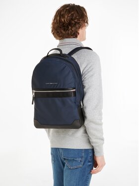 Tommy Hilfiger Nahrbtnik Th Elevated Nylon Backpack AM0AM11573 Mornarsko Modra