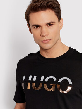 Hugo Hugo Тишърт Denghis 50466496 Черен Regular Fit