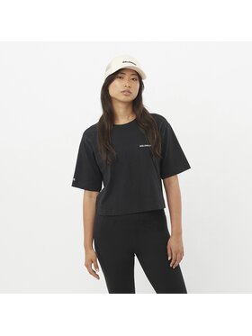 Salomon Salomon T-Shirt SHORT SS TEE Czarny Relaxed Fit