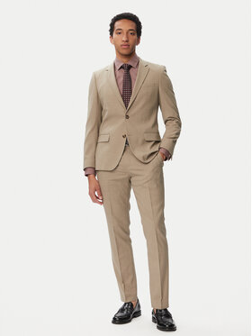 HUGO HUGO Kostiumas Henry/Getlin232X 50557616 Smėlio Slim Fit