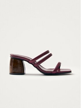 ALOHAS ALOHAS Sandały Indiana Bare Burgundy Leather Sandals Bordowy