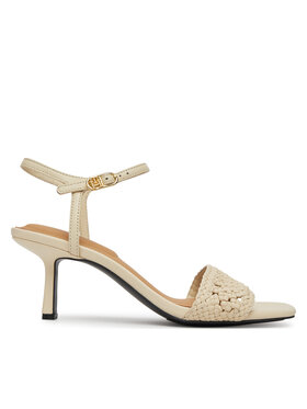 Tommy Hilfiger Tommy Hilfiger Sandalen Crochet Lthr Kitten Sandal FW0FW08587 Beige